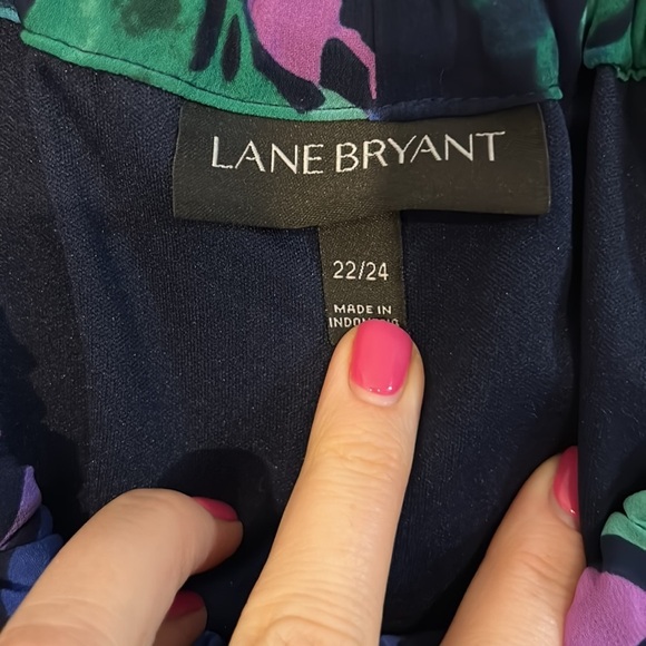 Lane Bryant Sleeveless Tropical jagged hem chiffon Dress size 22/24 - Picture 4 of 6